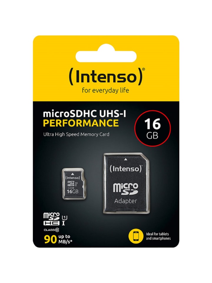 COFI 1453 Intenso microSDHC Speicherkarte – Class 10 mit SD-Adapter in Schwarz günstig kaufen