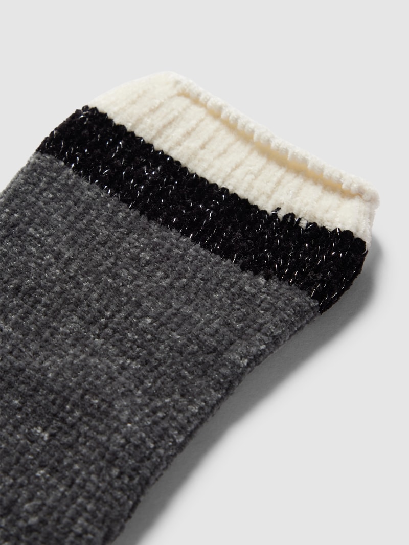 Socken in Melange-Optik in schwarz