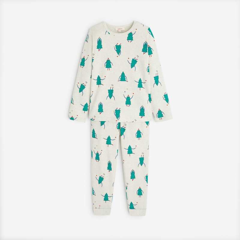 Pyjama sapin long enfant gris chiné garçon Catimini