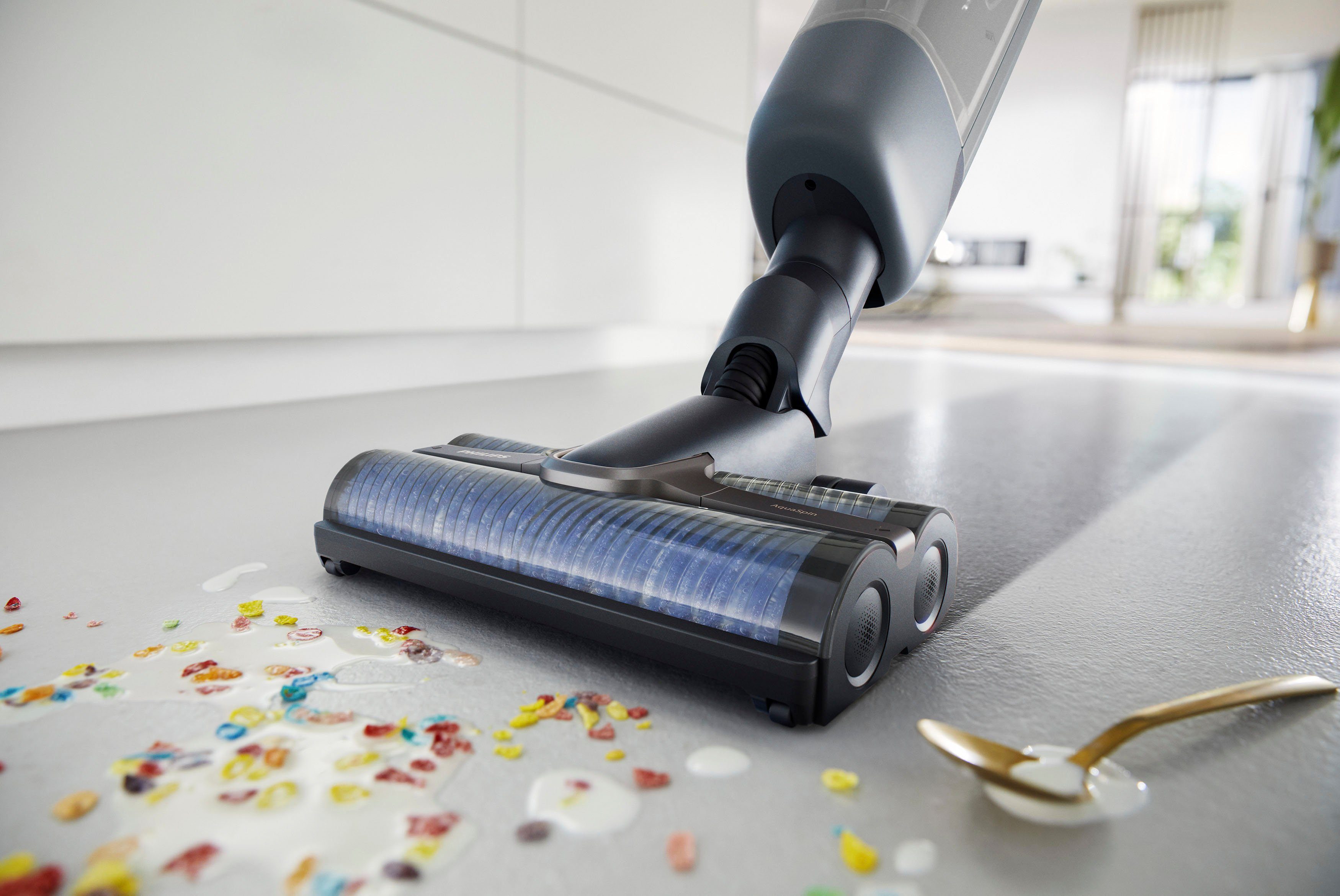 Philips Nass-Trocken-Akkusauger AquaTrio Cordless 7000 Series, Saugen und Wischen in einem Zug, beutellos, XW7110/01
