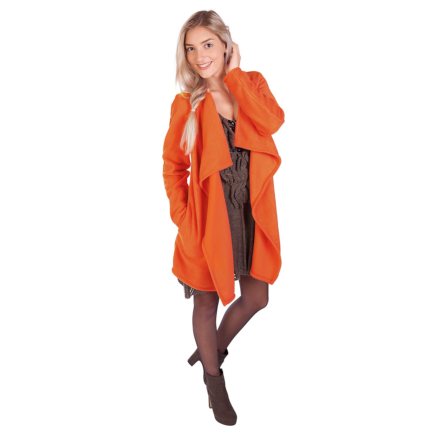 Fleecestoff, orange
