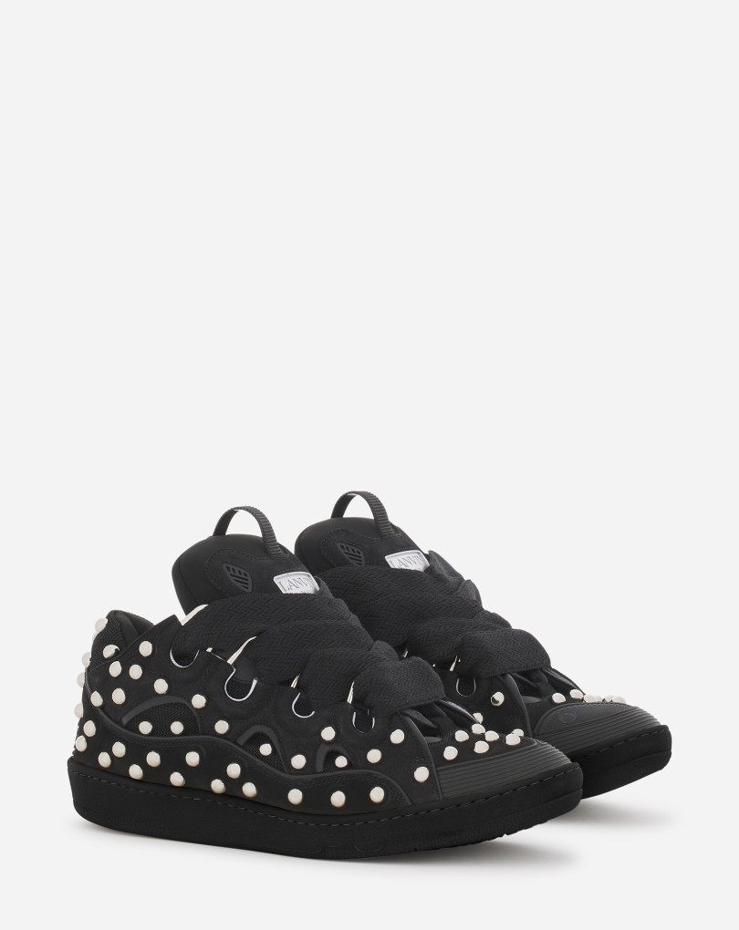 SNEAKERS CURB EN CUIR AVEC STUDS