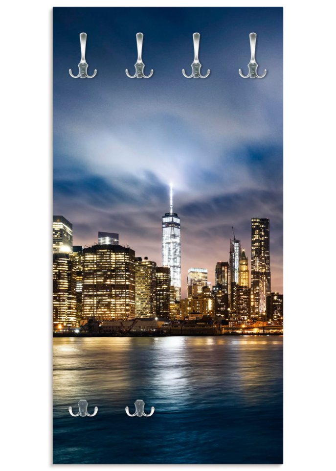 Wandgarderobe mit New York City Motiv