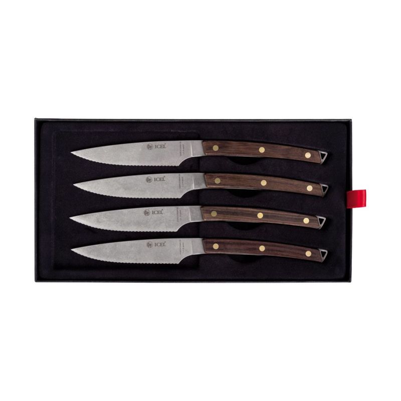 ICEL - Steakmesser-Set, 4-tlg. mit Palisandergriff