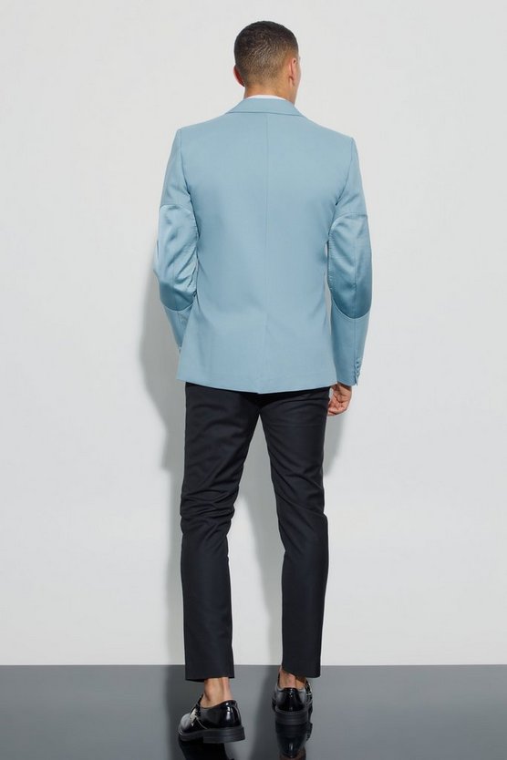 Strukturierter Slim-Fit Blazer mit Aufnähern