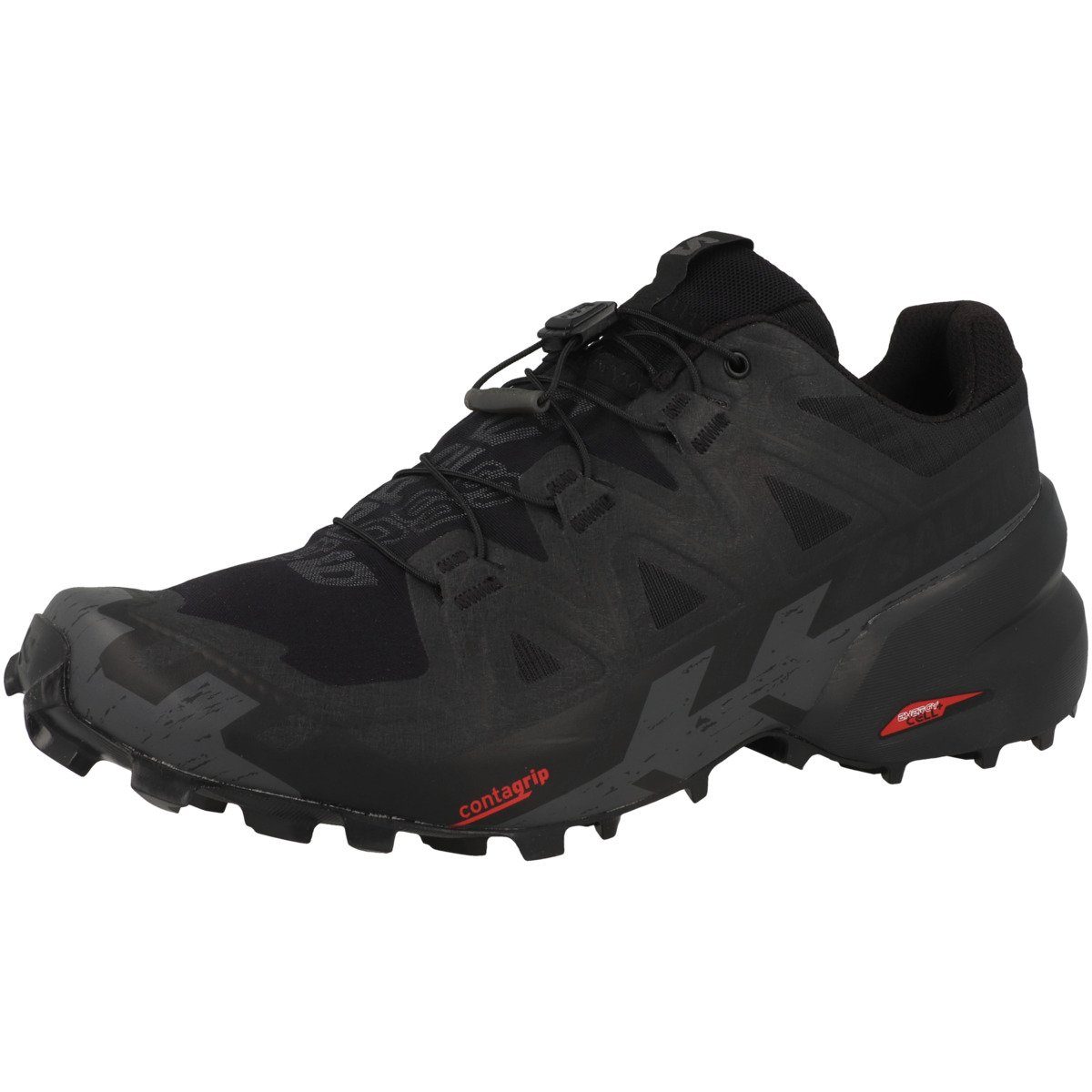 Salomon Speedcross 6 Wide Herren Laufschuh Zuglasche an Zunge und Ferse