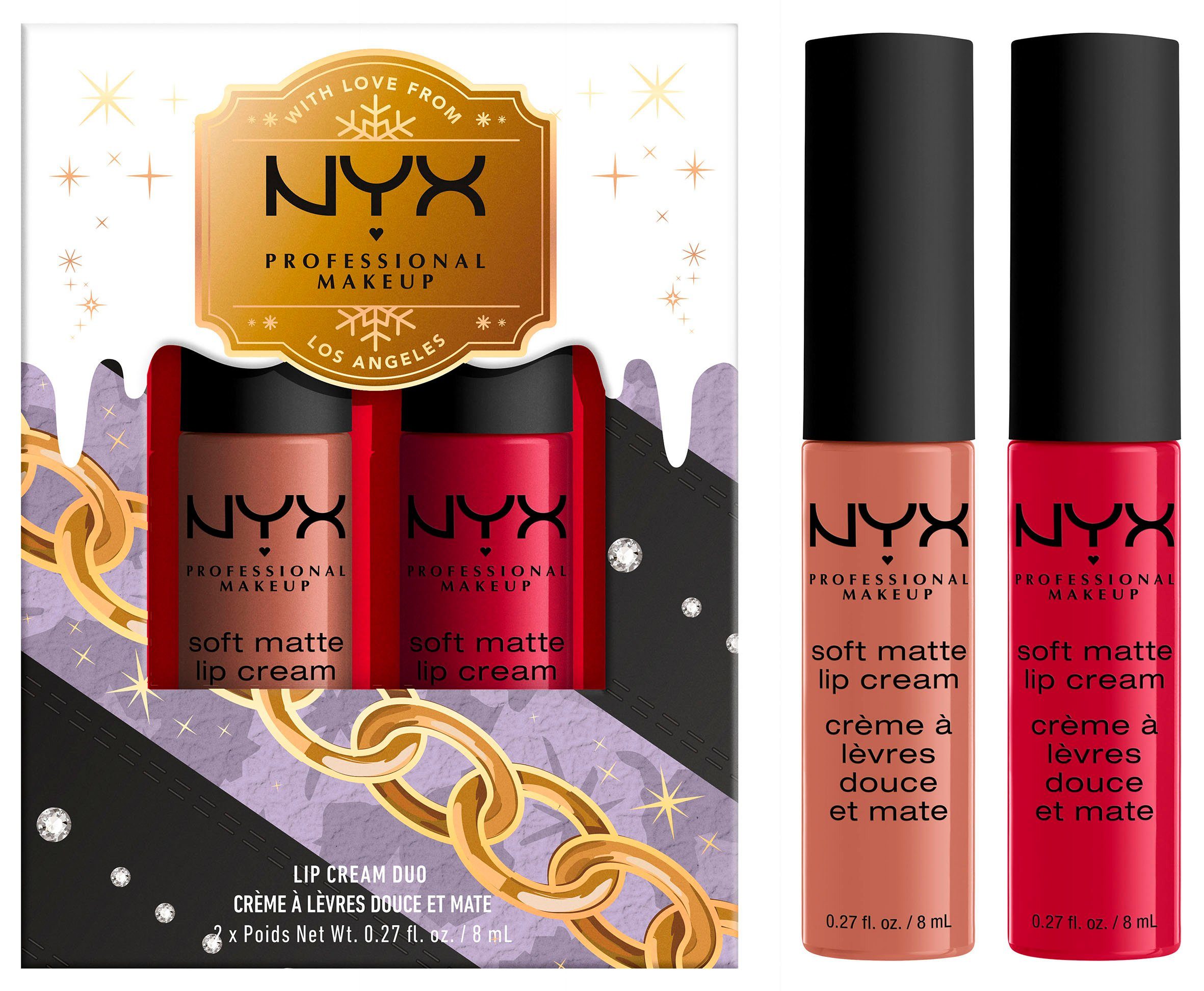 NYX Lippenstift Professional Makeup X-Mas Soft Matte Lip Cream Duo