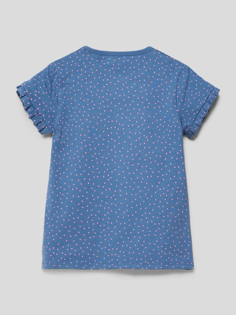 T-Shirt mit Allover-Muster Modell 'LT JAN' in blau