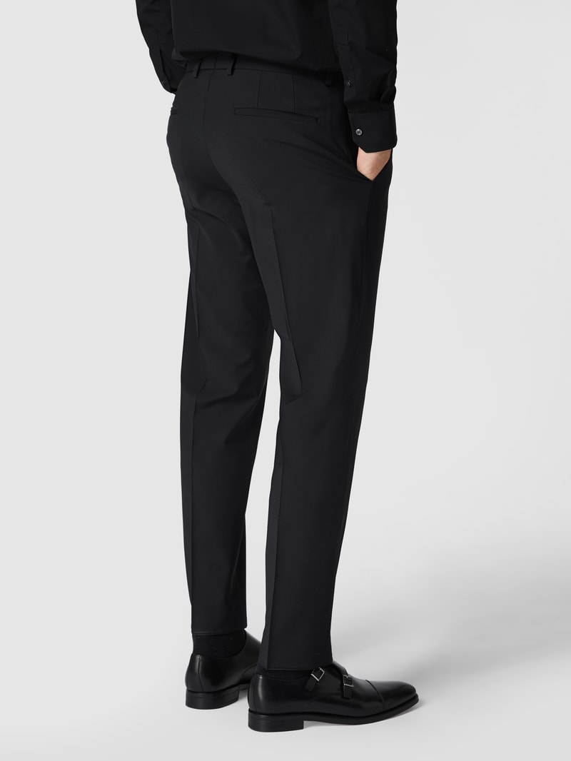 Slim Fit Anzughose mit Stretch-Anteil 'Flex Cross' in schwarz