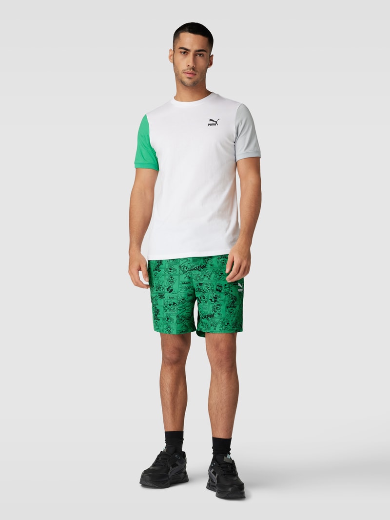Shorts mit Allover-Print Modell 'CLASSICS SUPER' in hellgrün