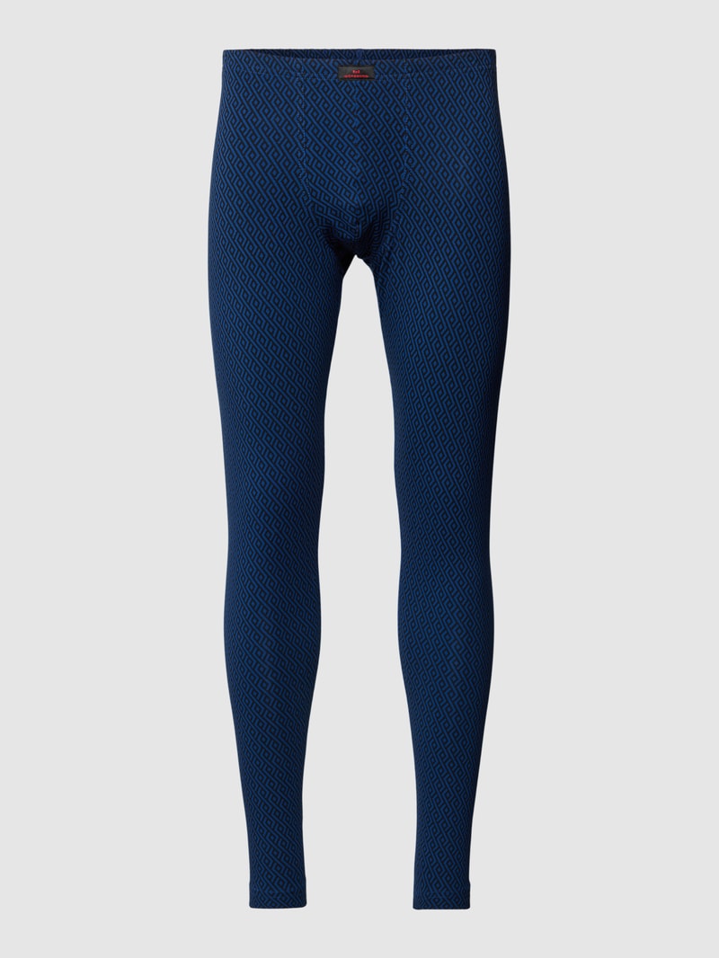 Leggings mit Allover-Muster Modell 'X-LASTIC' in blau