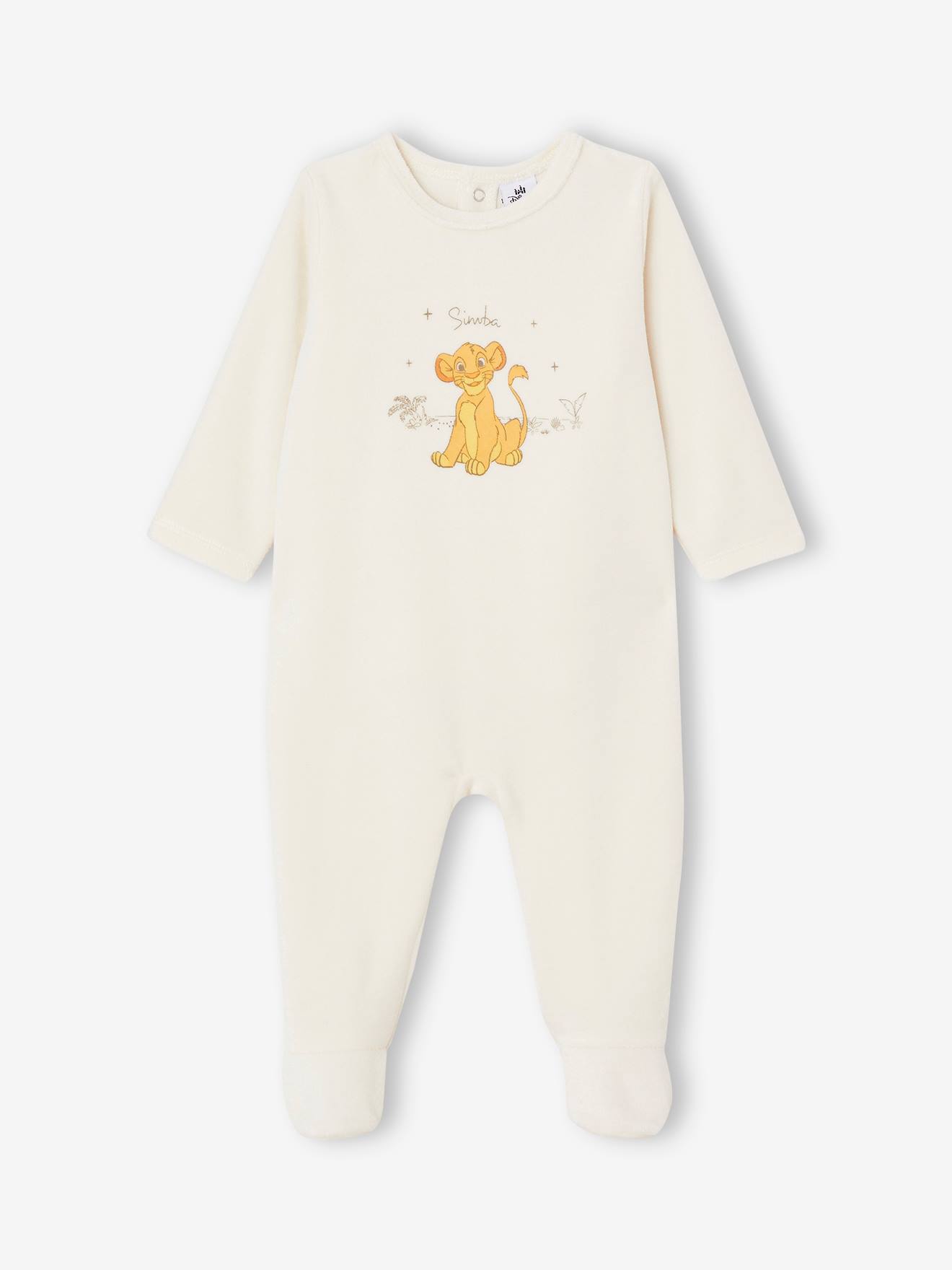 The Lion King Baby Samt-Strampler Disney KÖNIG DER LÖWEN - wollweiß