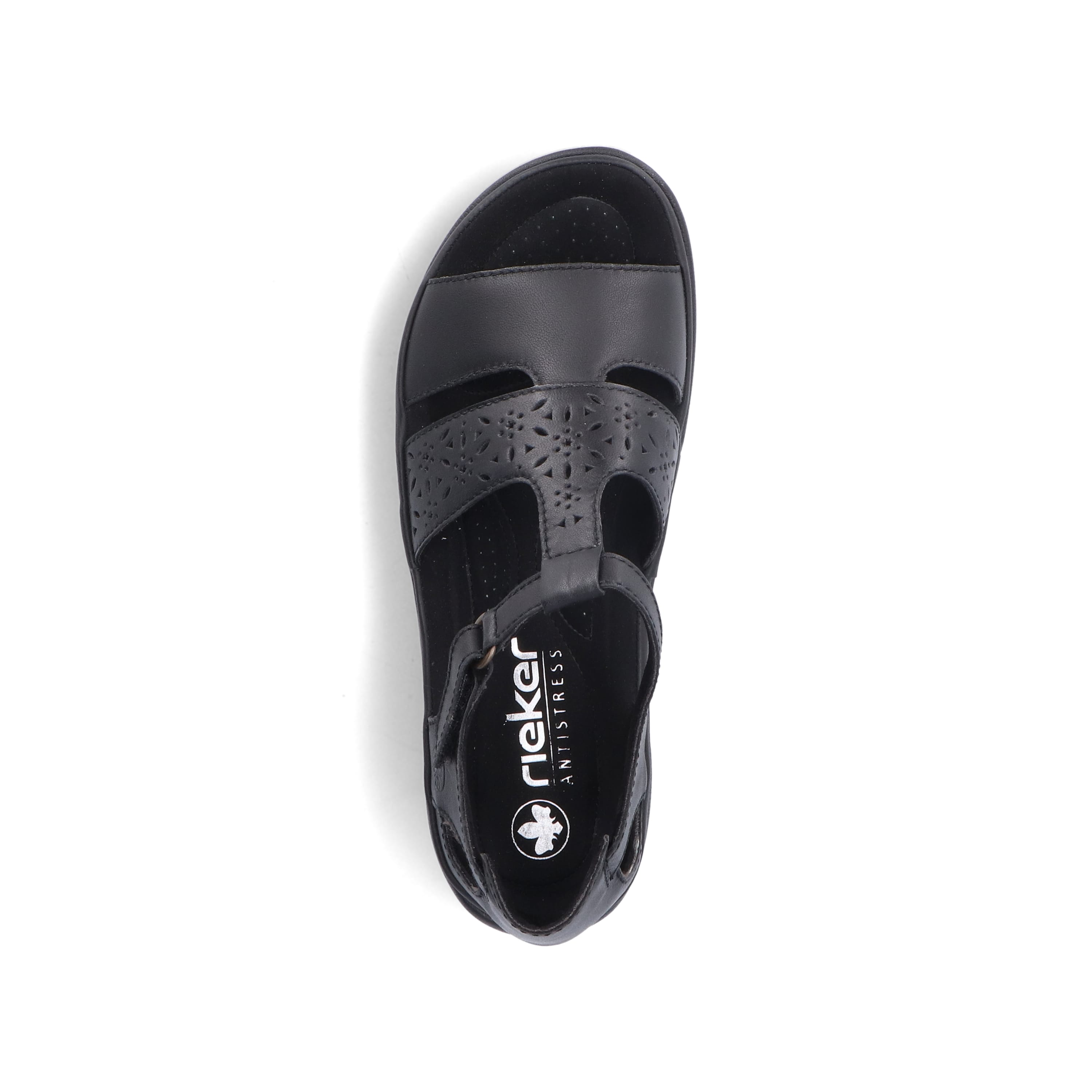 Rieker Damen Riemchensandalen glanzschwarz