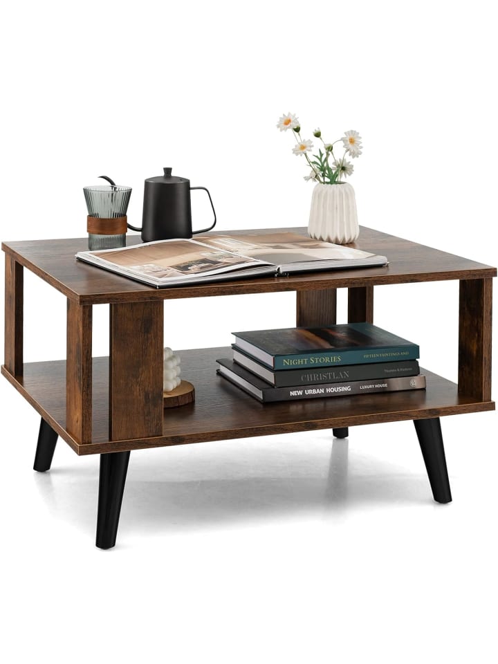COSTWAY Couchtisch 2 Ebenen 70x50x41cm in Braun günstig kaufen onesize