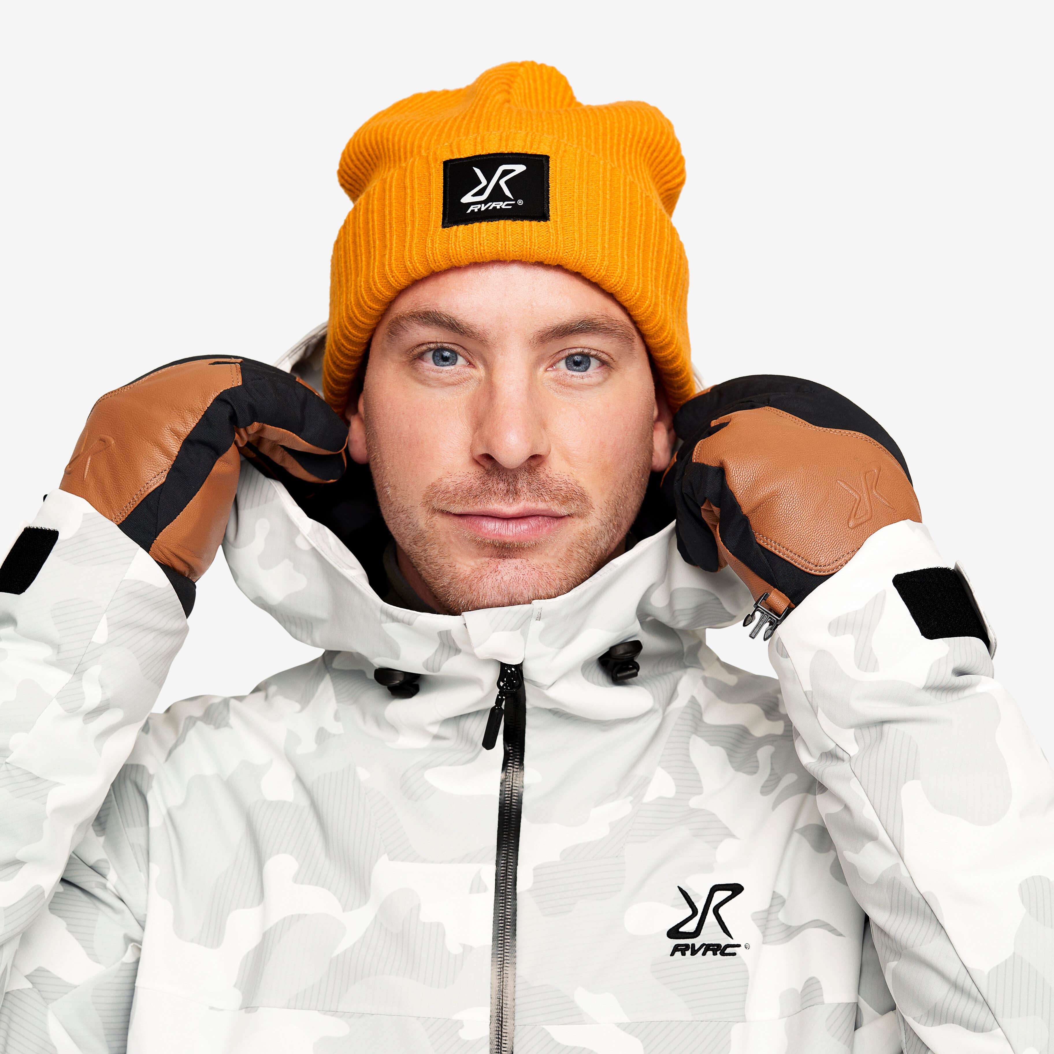 Ribbed Patch Beanie Radiant Yellow
