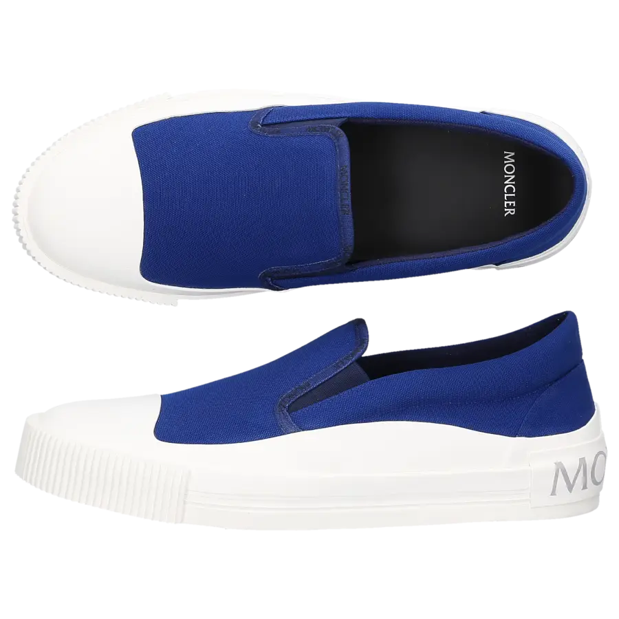 Moncler - Sneaker low GLISSIERE TRI Canvas - blau