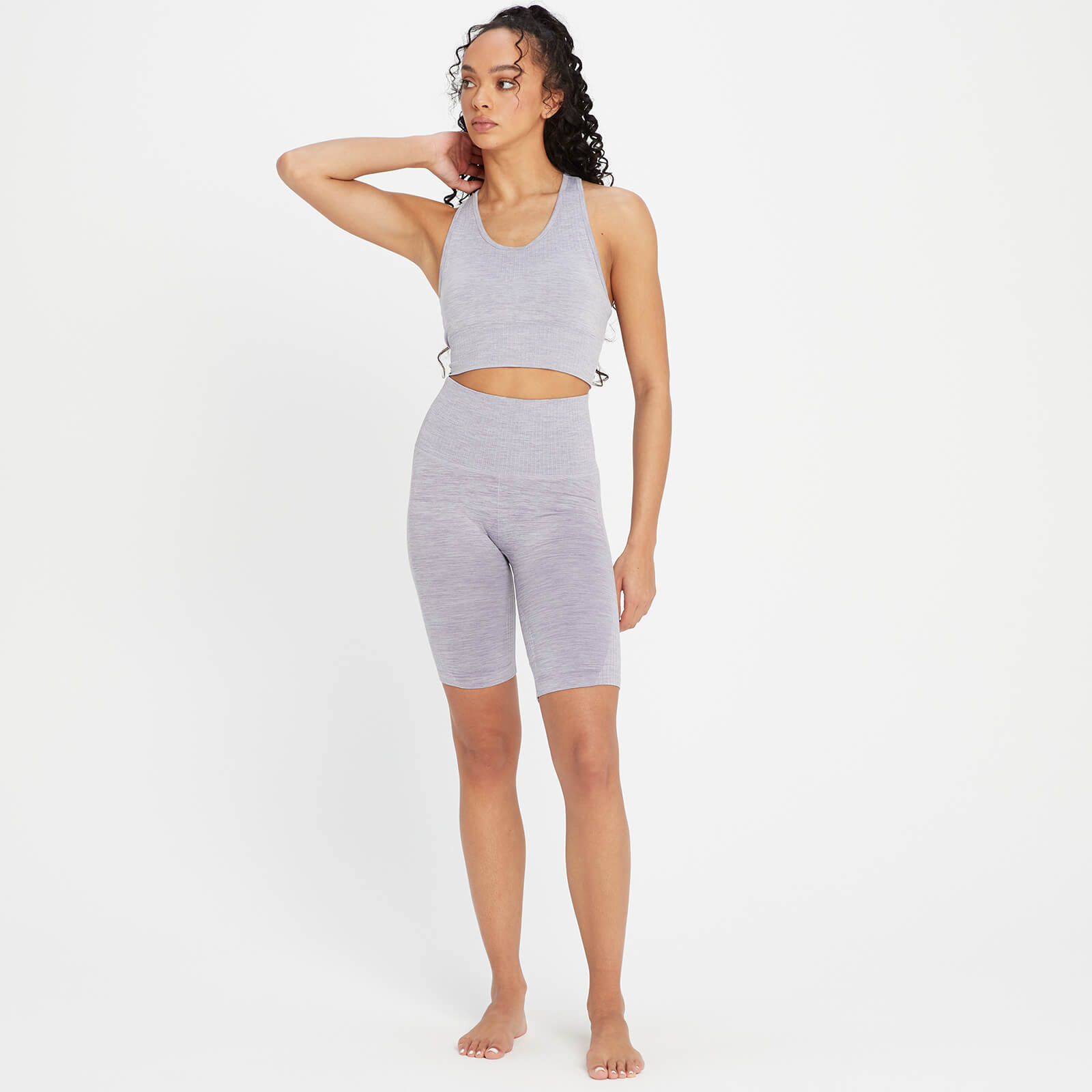 Brassière de sport sans coutures MP Composure pour femmes – Violet fumé