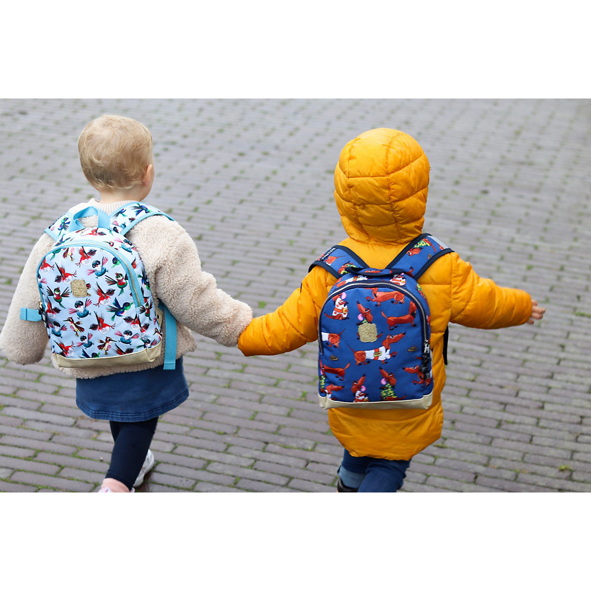 Kinderrucksack XS Birds Dusty Blue