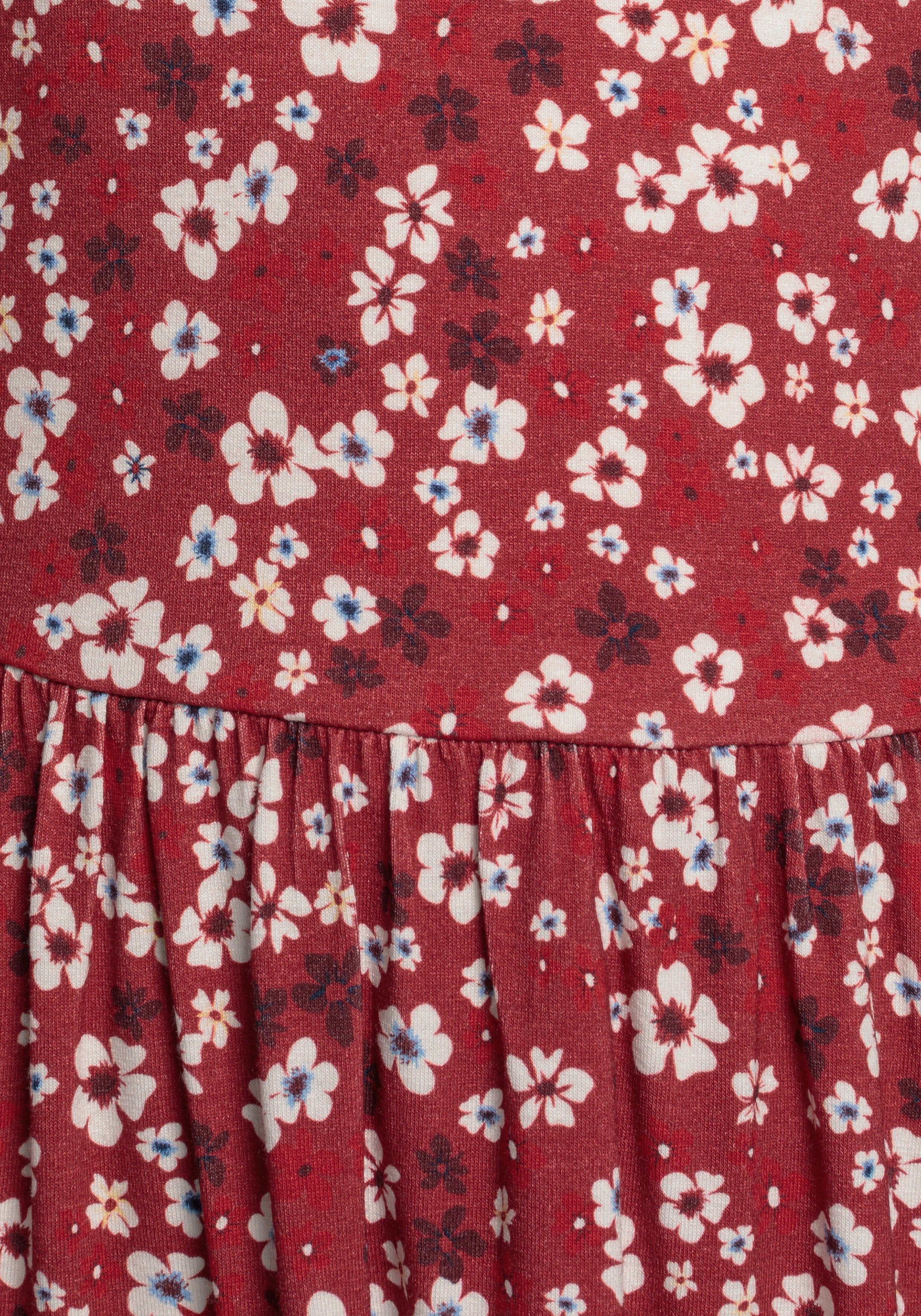 DELMAO Jerseykleid mit Blumenmuster