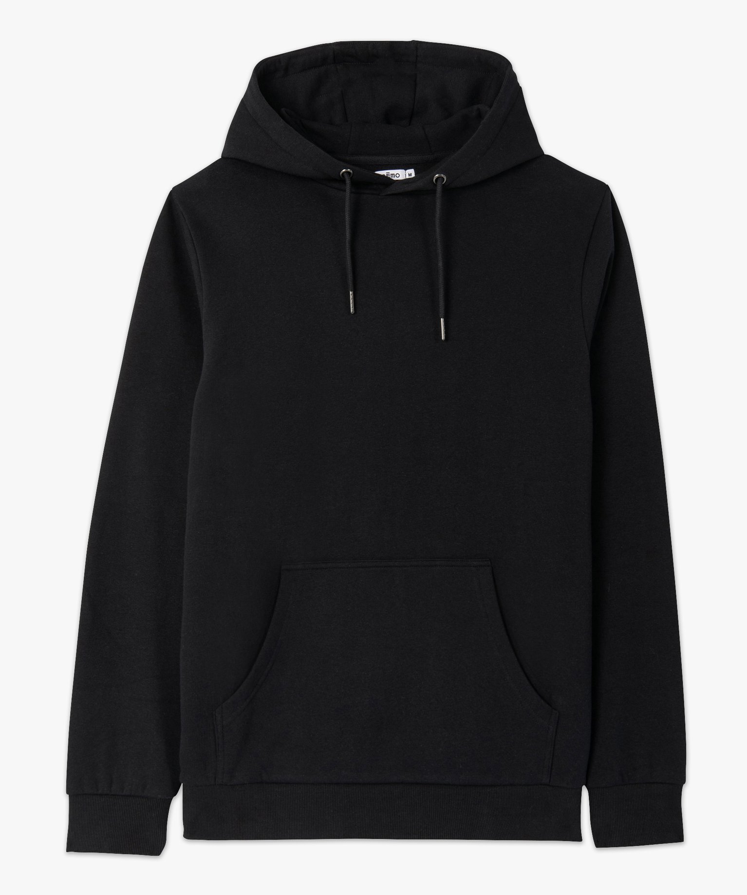 Sweat homme à capuche intérieur molletonné noir | GEMO