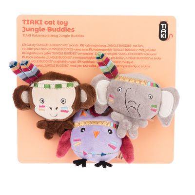 TIAKI Elektronisches Katzenspielzeug-Set Jungle Buddies