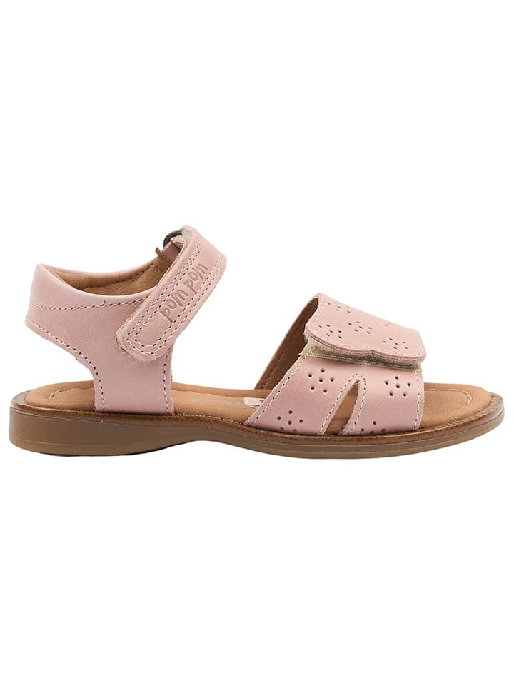POM POM Leder-Sandalen in Rosa günstig kaufen