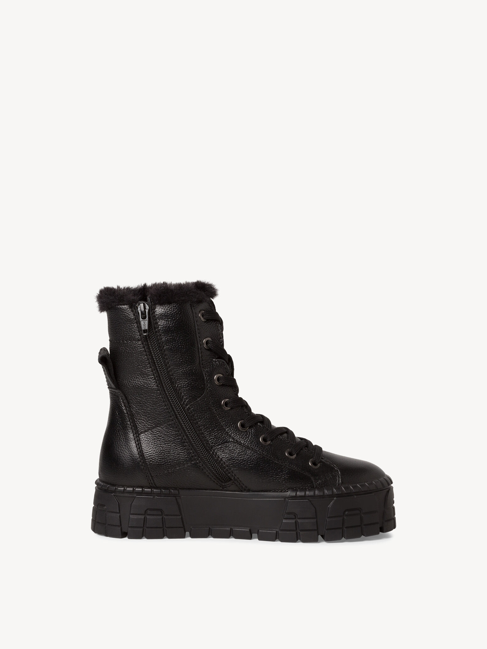 Bottine en cuir - noir doublure chaude