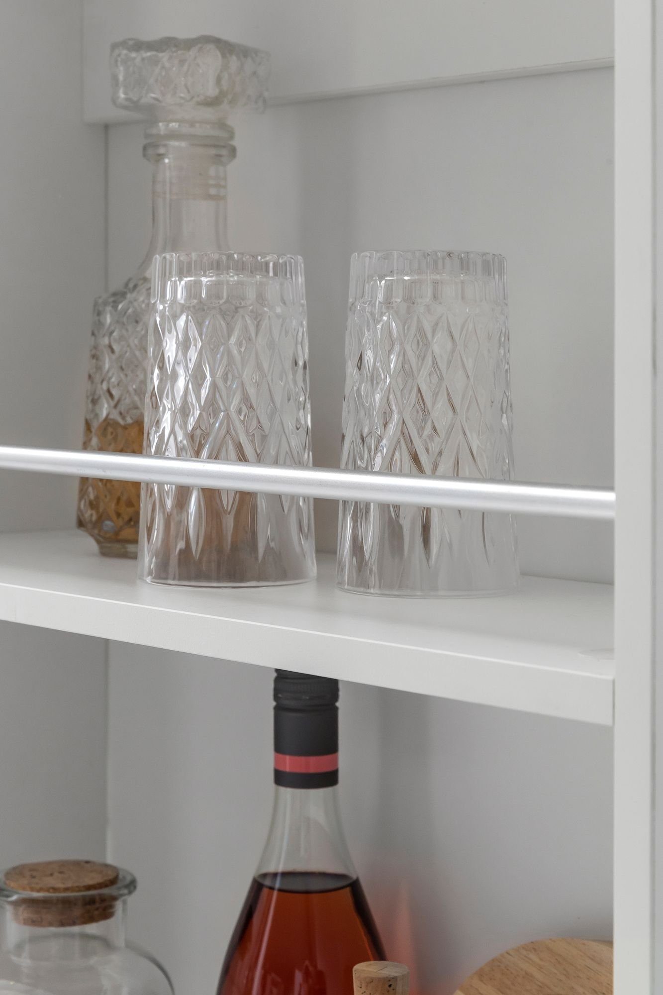 Wohnling Tresentisch WL5.732 (Weiß 120 x 107,5 x 60 cm, Stehtisch Spanplatte), Bartisch mit Regal, Küchenbartisch Rechteckig