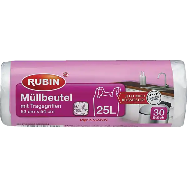Müllbeutel mit Tragegriffen 25 l
