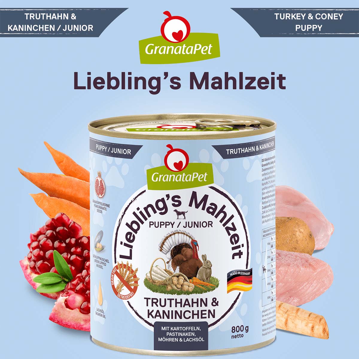 GranataPet Liebling's Mahlzeit Junior Truthahn und Kaninchen