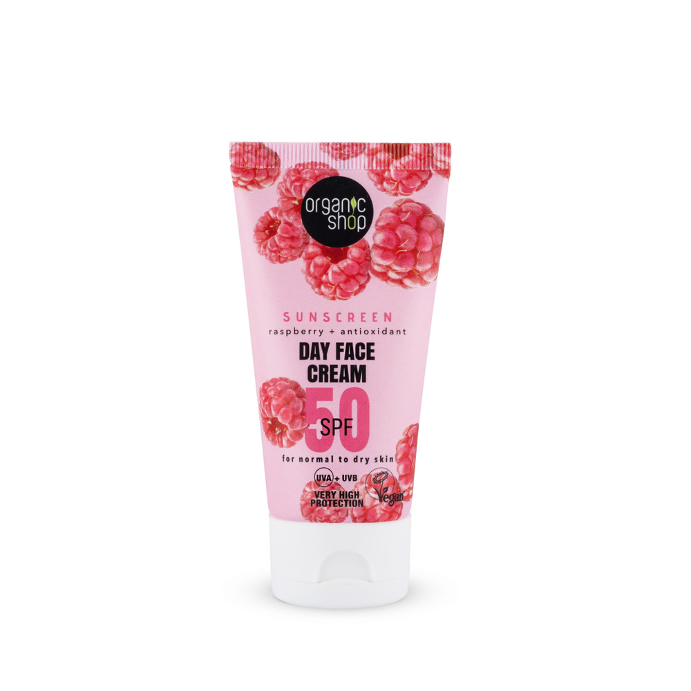 organic shop Crème de jour visage  SPF 50 - Peaux normales à sèches Crème Visage