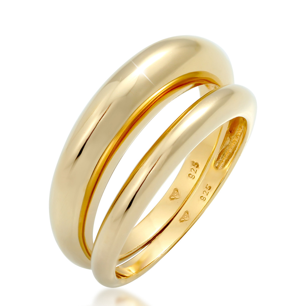 Elli PREMIUM Elli PREMIUM Bague Jeu de bagues pour femmes - Basic Chunky Trend Blogger en arge Bague