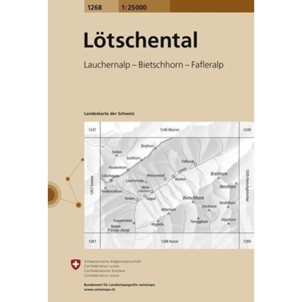 Swisstopo 1 : 25 000 Lötschental - Wanderkarte