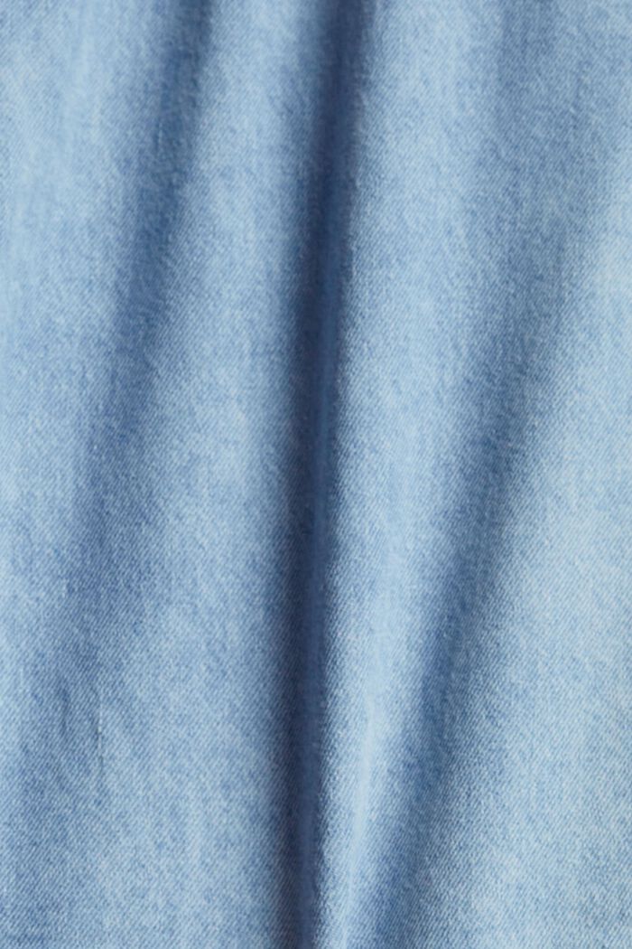 Mit Leinen: Denim im Paperbag-Stil