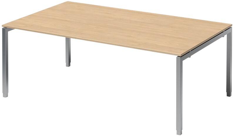 Bisley Konferenztisch Cito Ahorn, Silber 2.000 x 1.200 x 850 mm