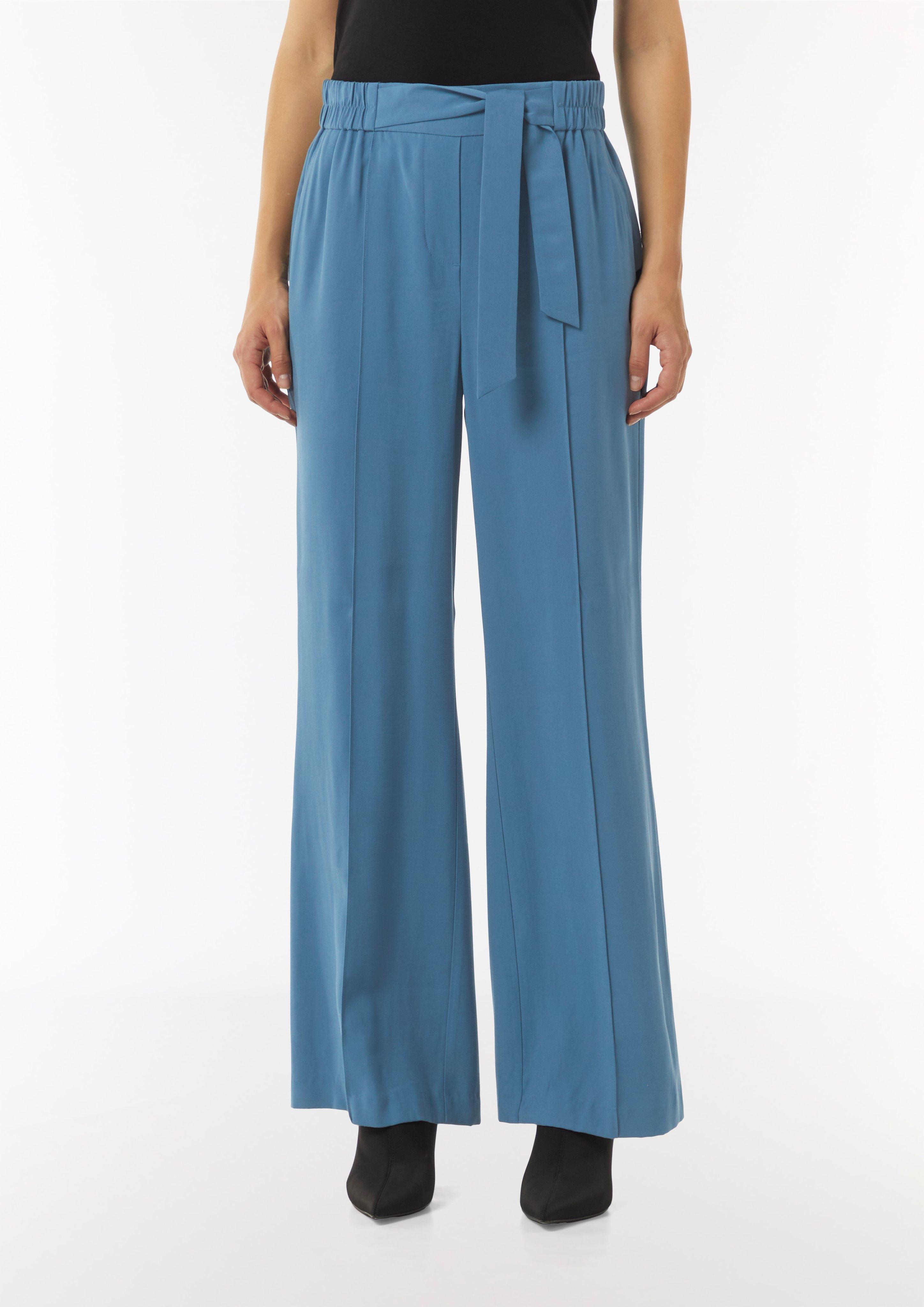 High Waist-Schlupfhose mit Piquestruktur - royalblau