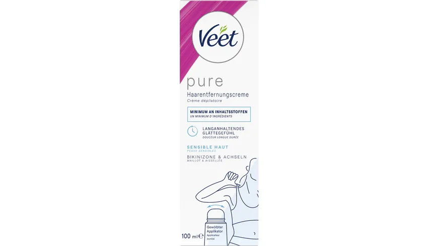 Veet PURE Haarentfernungs-Creme Bikini & Achseln 100 ml