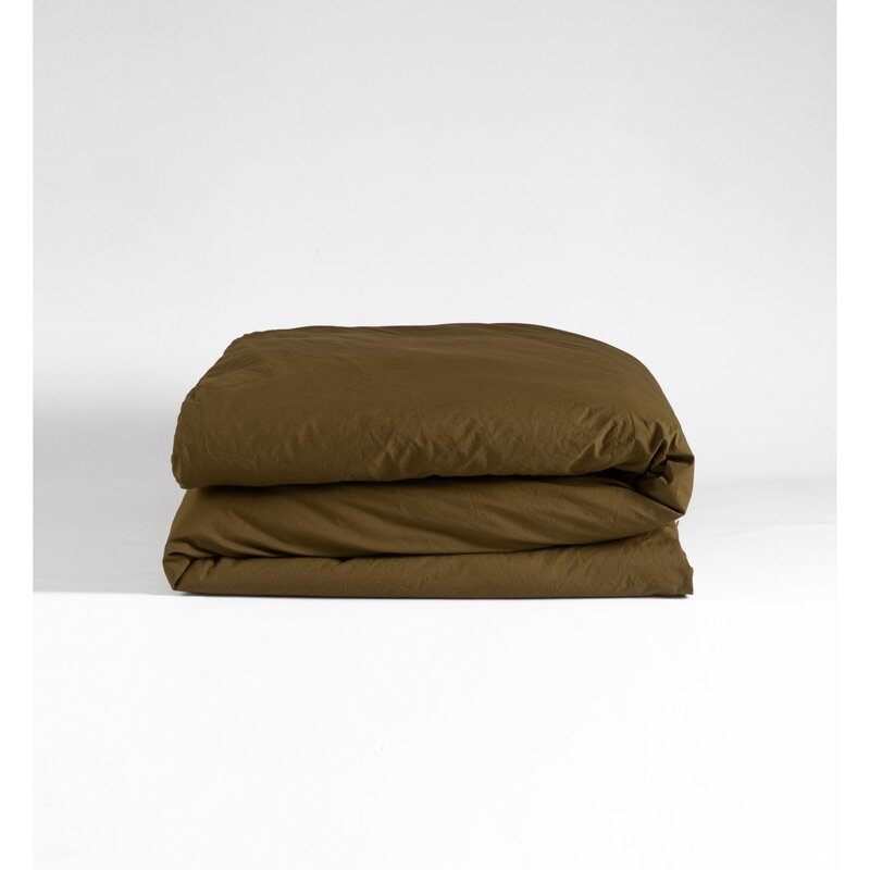 Housse de couette en Percale de Coton Bio lavé pour lit 1 personne