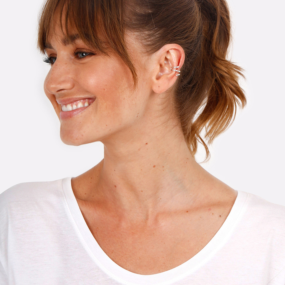 Elli Elli by Julie & Grace Boucles d'Oreilles Courbe Boucles d'oreilles Femme - (925/1 Boucles d'oreilles