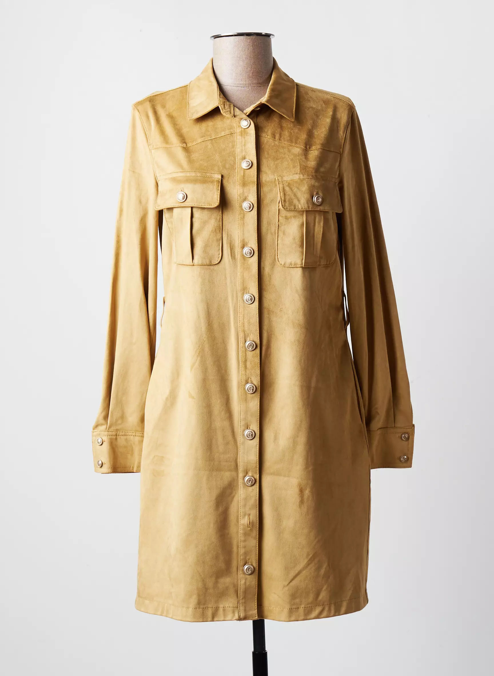 Guess Robes Courtes Femme couleur beige