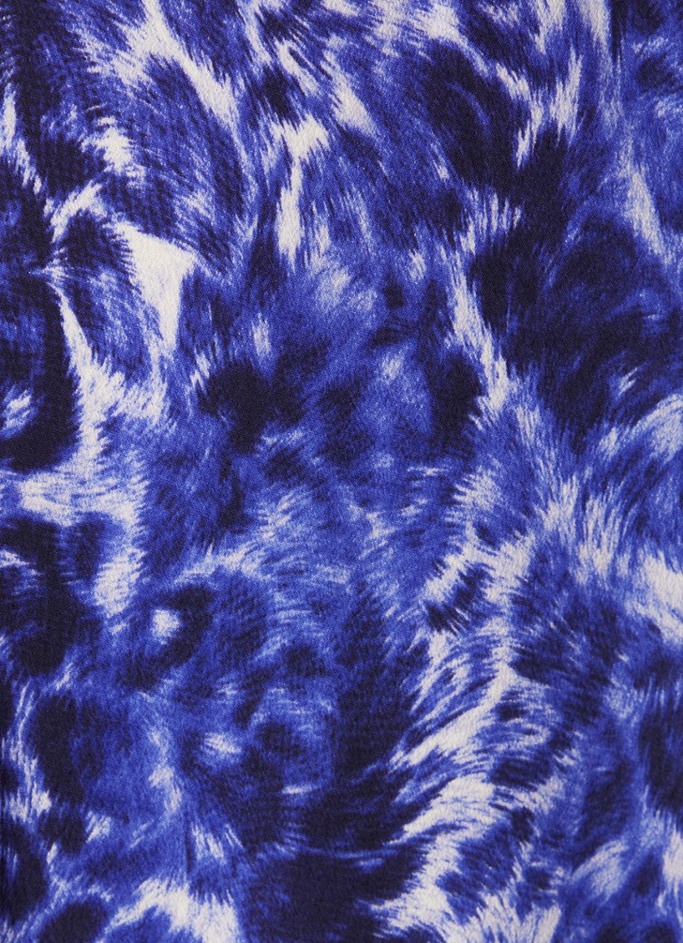 Whistles sjajna midi haljina s naborima i leopard printom