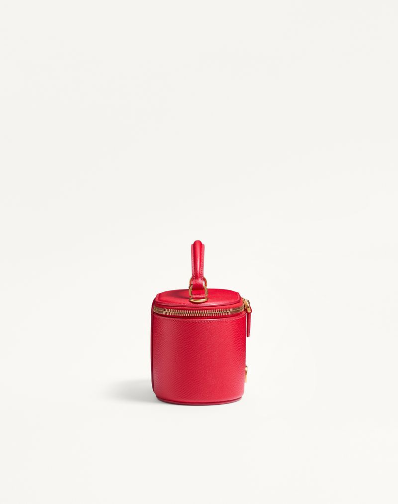 Mini Vanity Bag VLogo Signature em couro de bezerro granulado