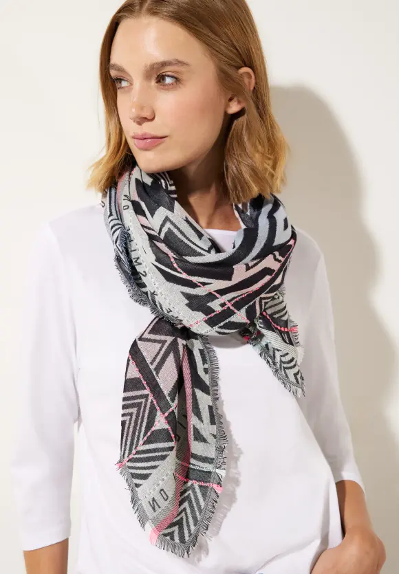 Street One Jacquard Ikatprint Halstuch
