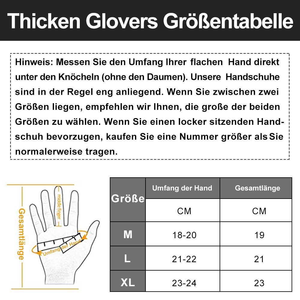 Sunicol Multisporthandschuhe Thermo Winterhandschuhe Touchscreen Fahrradhandschuhe Wasserdich Thermal Fleece, Winddicht Ski Sporthandschuhe für Damen Herren