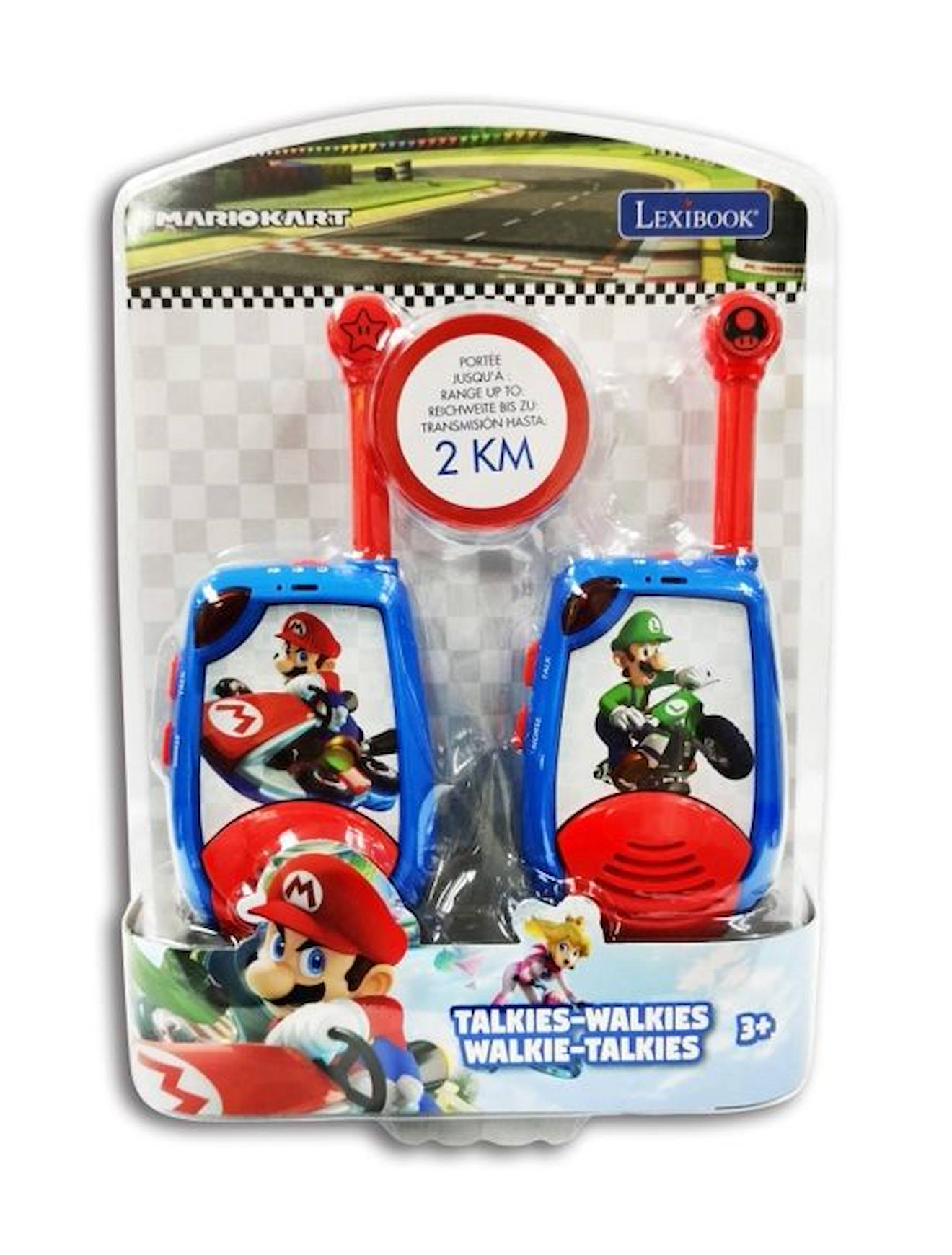 Talkie-Walkies Digitaux Mario Kart portée 2km fonction morse bleu