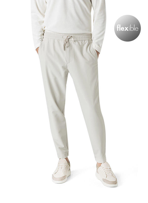 BOSS Green, Funktionshose, Mikrofaser wasserabweisend, hellbeige