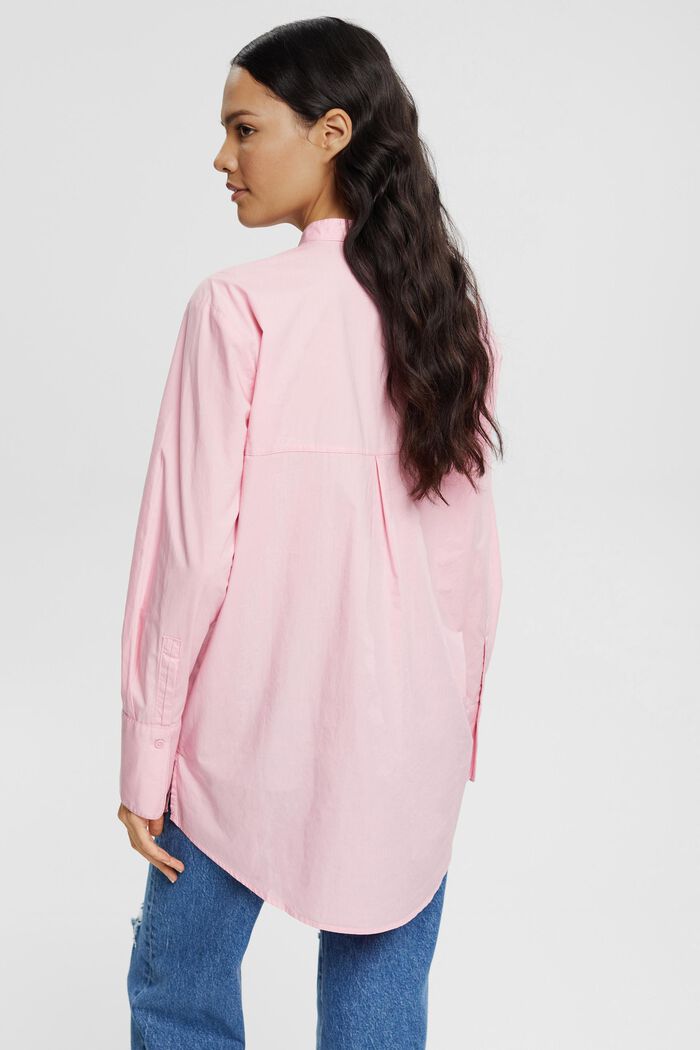 Bluse mit rundem Ausschnitt, organische Baumwolle