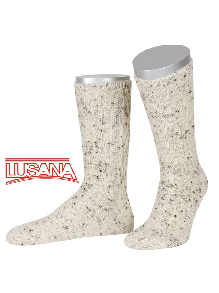 Lusana Trachtensocken in beige günstig kaufen