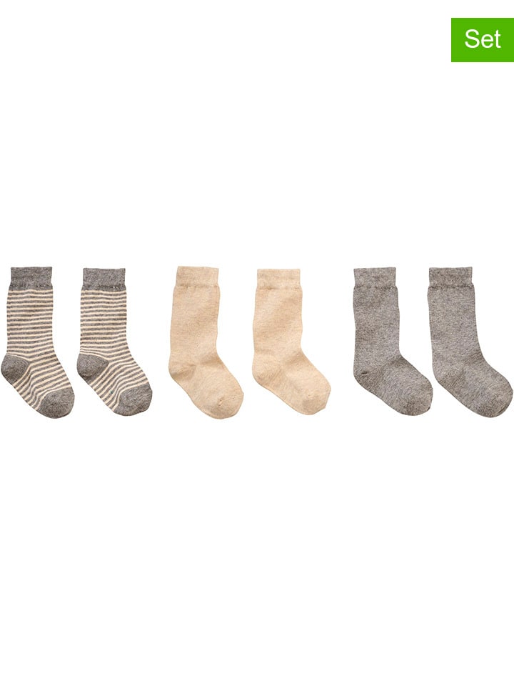 JAKO-O 3er-Set: Kniestrumpfe in Beige/ Grau günstig kaufen
