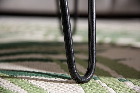 riess-ambiente Couchtisch MOSAIK Ø70cm natur / schwarz (Einzelartikel, 1-St), Wohnzimmer · Massivholz · rund · handmade · Hairpin Legs aus Metall